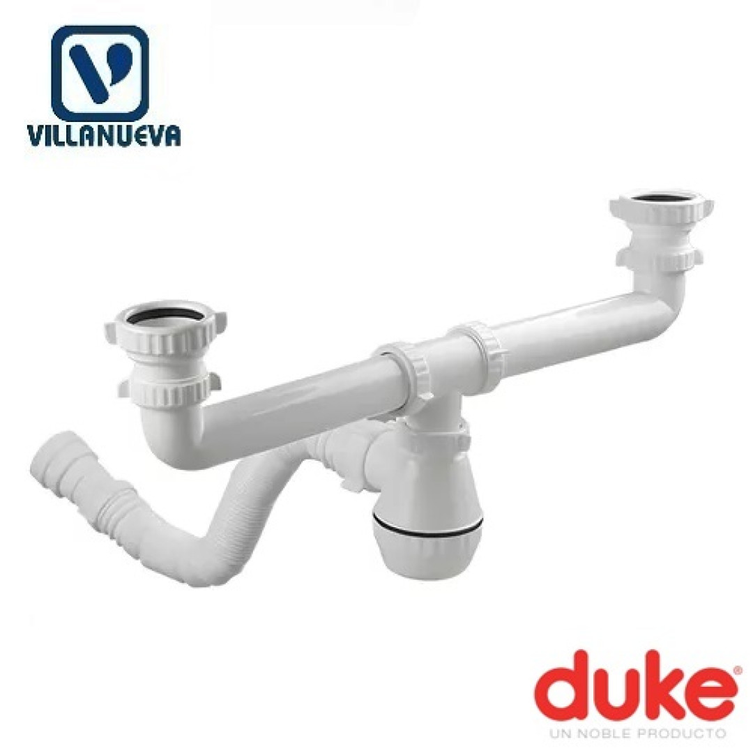 SIFON DOBLE  PVC  DUKE AJUSTABLE OFERTA
